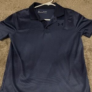 Under Armour boys  Dark Blue Patterned Polo